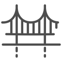 bridge, gate, golden, river, travelling, usa, water svg vector icon