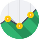 chart, graph, mintie, points, rounded, table svg vector icon