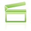 clap, green, movie icon