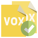 file,format,vox,checkmark icon