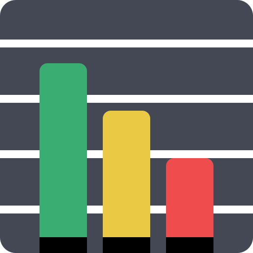 Bar Chart Fall svg vector icon