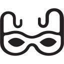 carnival, costume, costumes, halloween, mask svg vector icon