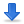 arrow, blue, down, download icon