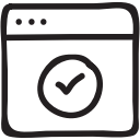 browser, check, checkbox, marks, tick, web, website svg vector icon