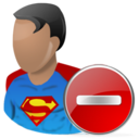 superman,delete,hero,cartoon,del,remove icon