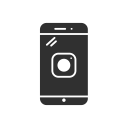 instagram, instagram logo, iphone, phone svg vector icon