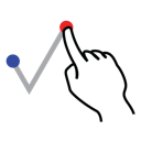 gestureworks, right, shape, stroke, tick icon