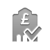 bank,pound,checkmark icon