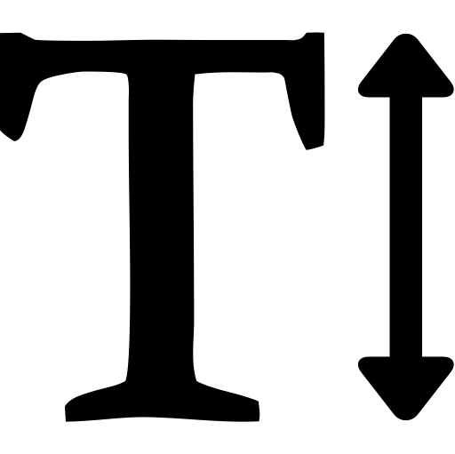 Text Height svg vector icon