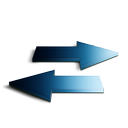 rafraichir,bleu icon