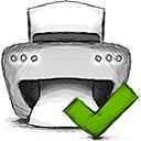 accept, printer icon