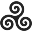 grey,triskele,knot,knotting icon