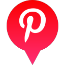 logo, media, pinterest, social svg vector icon