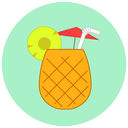 beach, food, fruit, pineapple, summer icon