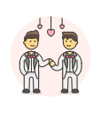 dance, gay, wedding svg vector icon
