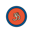 diwali, festival, lights, om svg vector icon