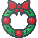 christmas, ornament, wreath svg vector icon