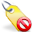 delete, tag, yellow icon