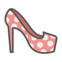 fashion, footwear, heel, high, platform pump, shoe, woman svg vector icon