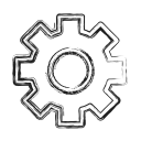 custom, gear, productivity, settings, shape, social svg vector icon