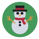 christmas, cold, frosty, frozen, snowman svg vector icon
