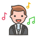 2, man, singer svg vector icon