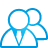 basic, blue, users icon