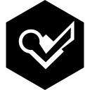 foursquare, hexagon, media, social svg vector icon