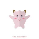 clefairy, kanto, normal, pokemon svg vector icon