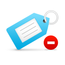 remove, tag icon