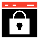 browser, lock, protection, web svg vector icon