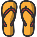 beach, holidays, slippers, summer svg vector icon