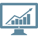business, chart, computer, data, finance, graph, statistics svg vector icon