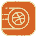 dribbble, media, social svg vector icon