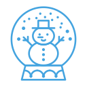 decor, decoration, man, snow, snowglobe, snowman svg vector icon