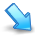 arrow, down, right icon