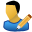 edit, male, user icon