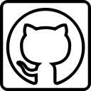 github, outline, social svg vector icon