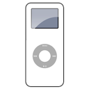 ipod, nano, white icon