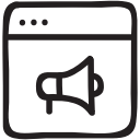 campaign, marketing, megaphone, optimization, promotion, site, web svg vector icon
