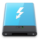 blue, thunderbolt, w icon