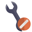 technical,wrench,cancel icon