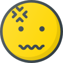 emoji, emote, emot, emot, headache svg vector icon