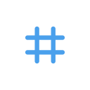 hashtag, number sign, tag, twitter svg vector icon