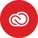 adobe, creativecloud, round svg vector icon
