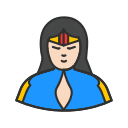 hero, super girl, super hero, wonder woman svg vector icon