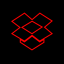 dropbox, media, share, social svg vector icon