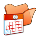 folder, orange, scheduled, tasks icon