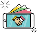 cash, checkout, mobile, mobile wallet, payment, wallet svg vector icon