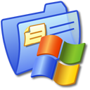 folder,blue,window icon